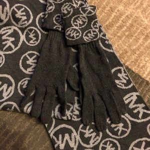 Michael Kors Scarf & Glove set